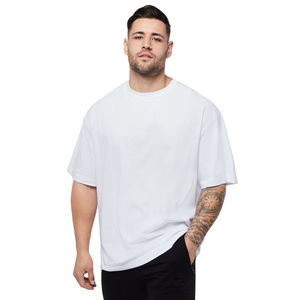 T-shirt unisexe respirant en coton léger à faible MOQ, personnalisable avec logo, coupe oversize pour hommes, vente en gros, idéal pour l'été - Product Image 5