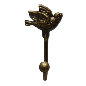 Antique Brass Flying Bird <b>Wall</b> Hook Decorative Metal Animal Hanger Ball Tip Key Coat <b>Towel</b> Single <b>Mount</b> Hook - Product Image 1
