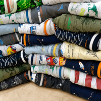 Lots de vêtements en stock : T-shirts d'été pour enfants (garçons et filles), décontractés à manches courtes, liquidation d'entrepôt