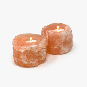 Portavelas de Sal Rosa del Himalaya Natural – Portavelas de Cristal de Sal Tallado a Mano para Decoración del Hogar, Meditación, Venta al por Mayor - Product Image 1