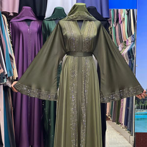 Abaya Kaftan de Poliéster Transpirable para Mujer, Diseño Marroquí, Largo hasta el Tobillo, Elegante y Modesto, para Invierno, Verano y Primavera, Dubai 2026 - Product Image 1
