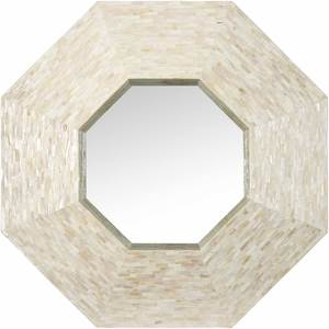 Superbe miroir mural décoratif octogonal artisanal avec incrustation de coquillages Capiz pour la décoration intérieure du salon, miroir en nacre - Product Image 1
