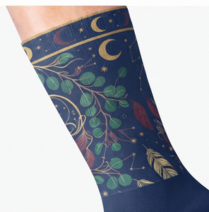 Chaussettes mi-mollet pour femmes, personnalisables par sublimation, en mélange de coton respirant, chaussettes décontractées confortables et extensibles, chaussettes de mode en gros - Product Image 4