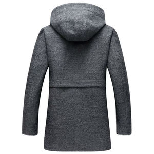 Abrigo Grueso de Lana para Mujer, Color Gris Sólido, Chaqueta Informal de Invierno, Abrigo Cálido - Product Image 4