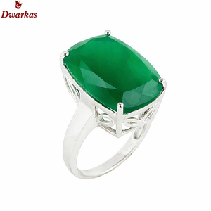 Anillo hecho a mano de plata de ley 925 con piedra de ónix verde natural para hombres, ideal para fiestas, disponible en stock, precio bajo, venta al por mayor. - Product Image 1