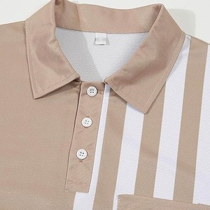 Polo pour hommes en coton 100% doux, grande taille, col montant, vente directe usine, personnalisable - Product Image 4