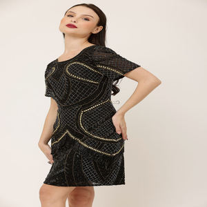 ชุดราตรีผู้หญิงแบบเปิดหลังสำหรับดีไซเนอร์ |   ชุดเดรสสั้นหรูหราสำหรับงานแต่งงาน งานเฉลิมฉลอง หรืองานทางการ สไตล์อินเดีย - Product Image 2