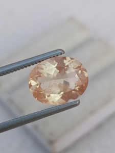 Pierre de soleil d'Oregon naturelle rouge orangé, taille ovale 6,8x5,10 mm, 0,70 carats, pierre précieuse en vrac pour la fabrication de bijoux par Haram Gems Art - Product Image 3