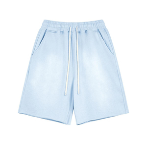 Shorts Bermuda en Coton Noir pour Homme, Taille Mi-Haute, Cordon de Serrage, Décontracté avec Poches, Tissu Tricoté Respirant - Product Image 3