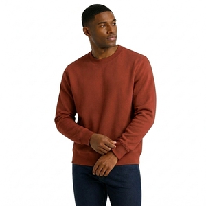 Sudadera Unisex Roja de Cuello Redondo, Corte Regular, Algodón, Estilo Casual, Color Sólido, Tejida, Invierno, Impresión Digital - Product Image 5