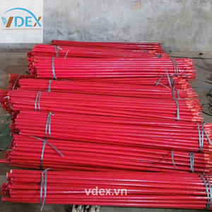 Balais à long manche rouges, 4 pieds de long, diamètre 2,2 cm, pour le nettoyage - Product Image 5