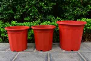 TMCD-04 Vibrant Red <b>Planter</b> | All-Weather Heavy-Duty <b>Plastic</b> Plant Pot E - Product Image 5