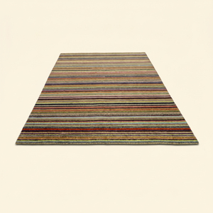 Alfombra de Lana Tufted a Mano Multicolor Festival Strata, Moderna, con Rayas Horizontales, Antideslizante, Ecológica, de Pelo Grueso para Interiores - Product Image 2