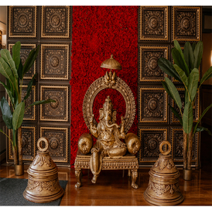 Decoración de entrada de boda Tamilian real tradicional, decoración de bienvenida elegante de Ganesha para bodas temáticas antiguas - Product Image 1