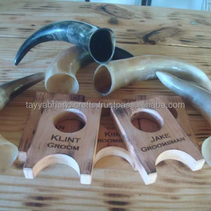 Cuerno para beber de diseño personalizado con punta de metal Fabricante DE LA India Cuerno para beber de búfalo pulido de La India - Product Image 3