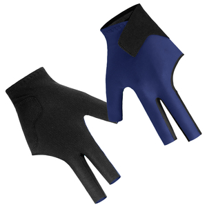Gant de billard Geo Brothers à trois doigts, demi-doigts, extensible, en polyester, antidérapant, unisexe, ambidextre, pour l'été, pour le billard et le snooker, à enfiler - Product Image 2