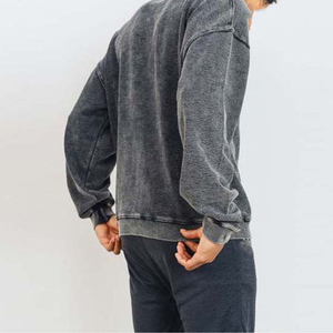 เสื้อสเวตเชิ้ตคอกลมผู้ชาย ทรงปกติ ผ้าถักโพลีเอสเตอร์ สวมใส่สบายๆ สำหรับฤดูใบไม้ร่วง แฟชั่นแนวสตรีท น้ำหนัก 350 กรัม ลายตัวอักษร - Product Image 3