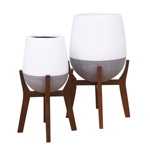Macetero de Fibra de Piedra Hecho a Mano con Soporte para Decoración del Hogar, Venta Directa de Fábrica, con Etiqueta Personalizada - Product Image 1