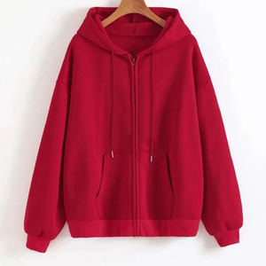 Sweat-shirts à capuche oversize pour femmes, décontractés, unis, zippés, style Harajuku coréen, amples, pour couples, dernier design - Product Image 3