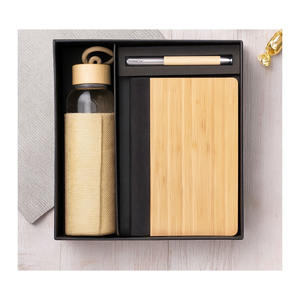 Liviya Eco-Friendly Business Personalized Wooden Diary <b>Gift</b> Set Notebook Pen Keychain Stainless Steel Water Customized Color - Product Image 5