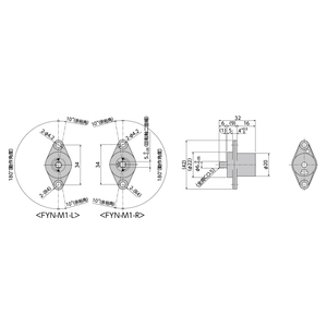 Amortiguador de Paletas, Tipo Fijo Unidireccional Serie FYN-M1 - Product Image 2