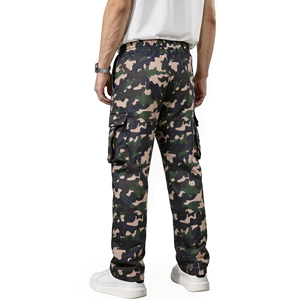 High Stretch Flexible Mens Cargo Jogger Pants Multi Pocket Casual Bottoms Tapered Leg Trousers For Active Relax Time Pants - Product Image 2