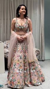 Women Traditional Indian Pakistani Silk Wedding Lehenga Choli Floor-Length Embroidered Loose Fit Dress - Product Image 6