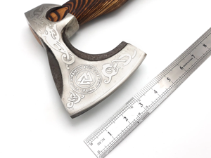 Premium Hand Forged Tomahawk <b>Axe</b> Carbon Steel Ash <b>Wood</b> Handle Outdoor Survival Camping Hatchet Custom OEM Factory - Product Image 5