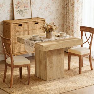 <b>Square</b> <b>Kitchen</b> Dining <b>Table</b> with Farmhouse Style for Coffee or Dining-<b>Table</b> Only - Product Image 1