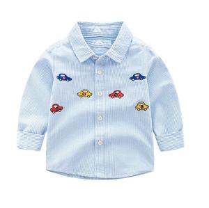 Chemise en popeline à manches courtes rayée bleue confortable pour homme, col élégant, respirante, anti-rétrécissement, 100% coton, provenant d'un fournisseur BD - Product Image 2