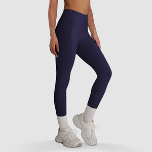 Leggings de Cintura Alta sin Costuras, Color Sólido, Largos, Elásticos y Transpirables, Pantalones de Yoga Deportivos para Mujer, Tejidos en Spandex y Nailon - Product Image 4