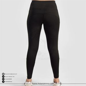 Legging Mawra de haute qualité pour femmes, legging de yoga à haute élasticité avec panneaux latéraux, idéal pour la gym, la course à pied, l'entraînement et les exercices. - Product Image 6