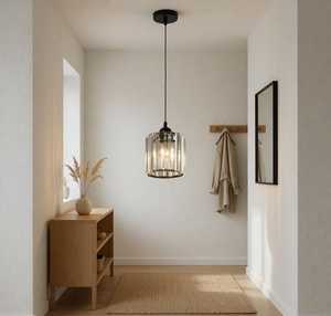 Handcrafted <b>Brass</b> <b>Lantern</b> with Glass Hanging Single Light Pendant Modern Eco-Friendly Dining Room Office Home Living Room - Product Image 1