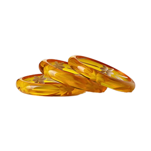 Bracelets en résine scintillante, bracelets en résine avec feuille d'or, bracelets en résine marbrée avec feuille d'or - Product Image 3