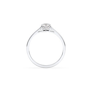 REYES Classic Design HPHT CVD Lab Grown Diamond Ring in 14K Solid White Gold Oval Cut 1Ct Diamond Engagement Rings Fine Jewelry - Product Image 4