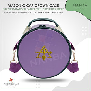 Estuches para Gorras de Masón Cryptic Mason Royal & Select Master, Color Morado, con Emblemas Bordados en Oro, Cierre de Cremallera, Ligeros y Personalizables - Product Image 5