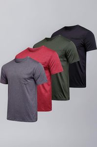 Smooth Fabric <b>Tshirt</b> Solid color mens slim fit t shirt soft touch combed cotton casual short sleeve blank clothing piece - Product Image 3