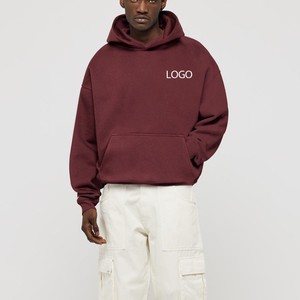 เสื้อฮู้ดดี้ผ้าฟลีซคอตตอน 100% หนานุ่มทรงโอเวอร์ไซส์ แขนเสื้อแบบดรอปโชว์เดอร์ สกรีนโลโก้ได้ ทรงบ็อกซี่ สไตล์สตรีทแวร์ สำหรับผู้ชาย มีจำหน่ายจำนวนมาก - Product Image 6