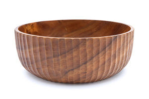 Juego de Tazones Tallados en Madera de Acacia Estilo Japandi, 25cm/20cm/14cm, Hechos a Mano, Aptos para Alimentos, para Regalos Empresariales, Indonesia - Product Image 2