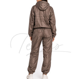 Chaqueta Deportiva Cortavientos Unisex Personalizada para Mujer con Cierre de Cremallera, Conjunto Deportivo de Nailon, Traje Cortavientos para Mujer - Product Image 3