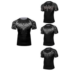 เสื้อยืดพิมพ์ลาย 3 มิติ สำหรับผู้ชาย เสื้อยืดกีฬาแขนสั้นแบบยืดหยุ่นสูง เสื้อยืดรัดรูปสำหรับออกกำลังกาย วิ่ง และฝึกซ้อม - Product Image 6