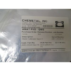 AMAT 0020-22970 Shield Collmator Upper 8, HI - Equipo y piezas de semiconductores de confianza globales de la marca Legacy - Product Image 3