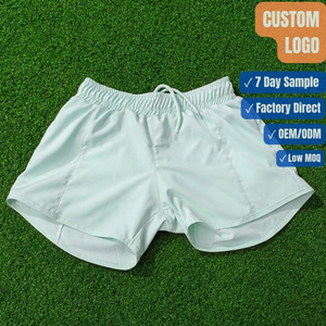 Shorts Deportivos de Cintura Alta para Mujer, Secado Rápido, Tela Transpirable, Logotipo Personalizado, Fabricante OEM, MOQ Bajo - Product Image 1