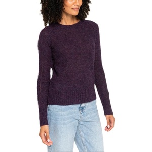 Pull-over d'hiver décontracté pour femme, couleur unie, manches longues, tricoté, 100 % acrylique, respirant, anti-plis, col rond - Product Image 6