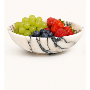 Frutero Redondo de Mármol Blanco de Lujo, Tazón Decorativo Pulido de Piedra Natural Hecho a Mano, Venta al por Mayor - Product Image 6