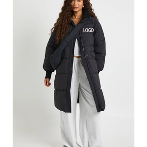 <b>Winter</b> Puffer Jacket <b>Lady</b> Cotton Padded Slim Long Down Packable <b>Coat</b> Custom Logo Outdoor Lightweight Bubble Quilted Lining <b>Coat</b> - Product Image 1