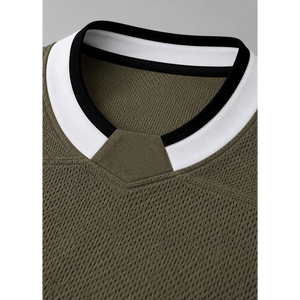 Maillot de hockey marron à manches longues, chemise de sport avec numéro imprimé, uniforme d'équipe, nom personnalisé, bande sur la manche - Product Image 3