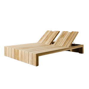 Chaise longue double en teck pour jardin extérieur Chaises longues en bois de teck Bonne qualité - Product Image 6