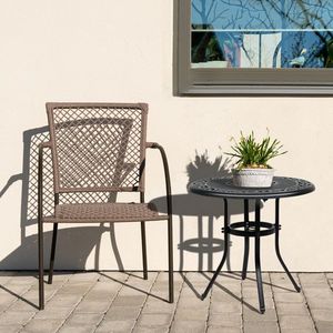 Outdoor Cast Aluminum Round Dining Table 32*32*29" Durable and Stylish for Indoor/Outdoor Use - Product Image 5