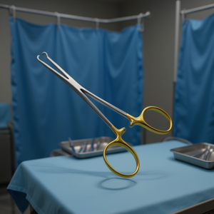Pince à tissus incurvée Allis TC en acier inoxydable, instrument chirurgical manuel pour procédures de base, kits essentiels - Product Image 3